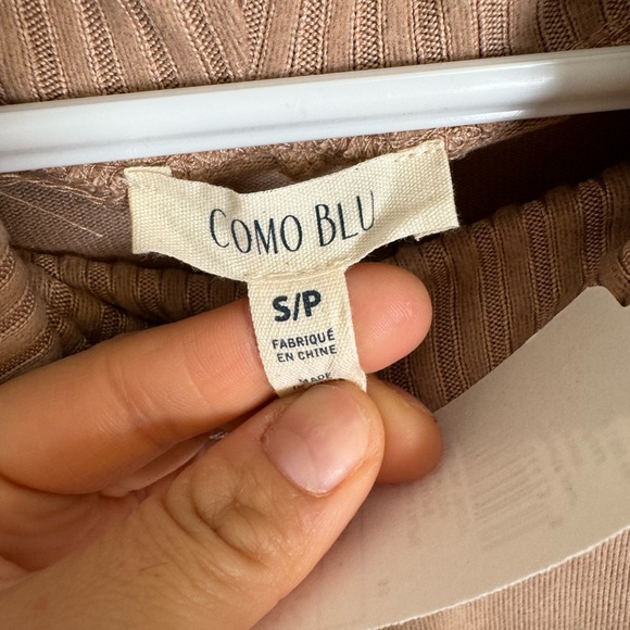 030 NWT Como Blu sleeve detail beige super soft size S - Picture 3 of 4